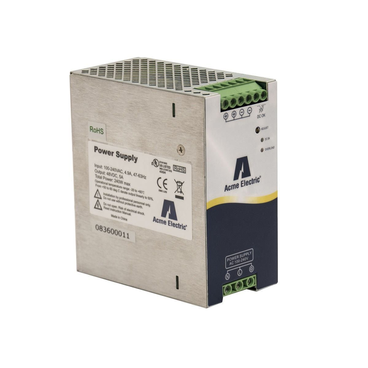 DIN-Rail, Power Supply, 60W 24V 1PH