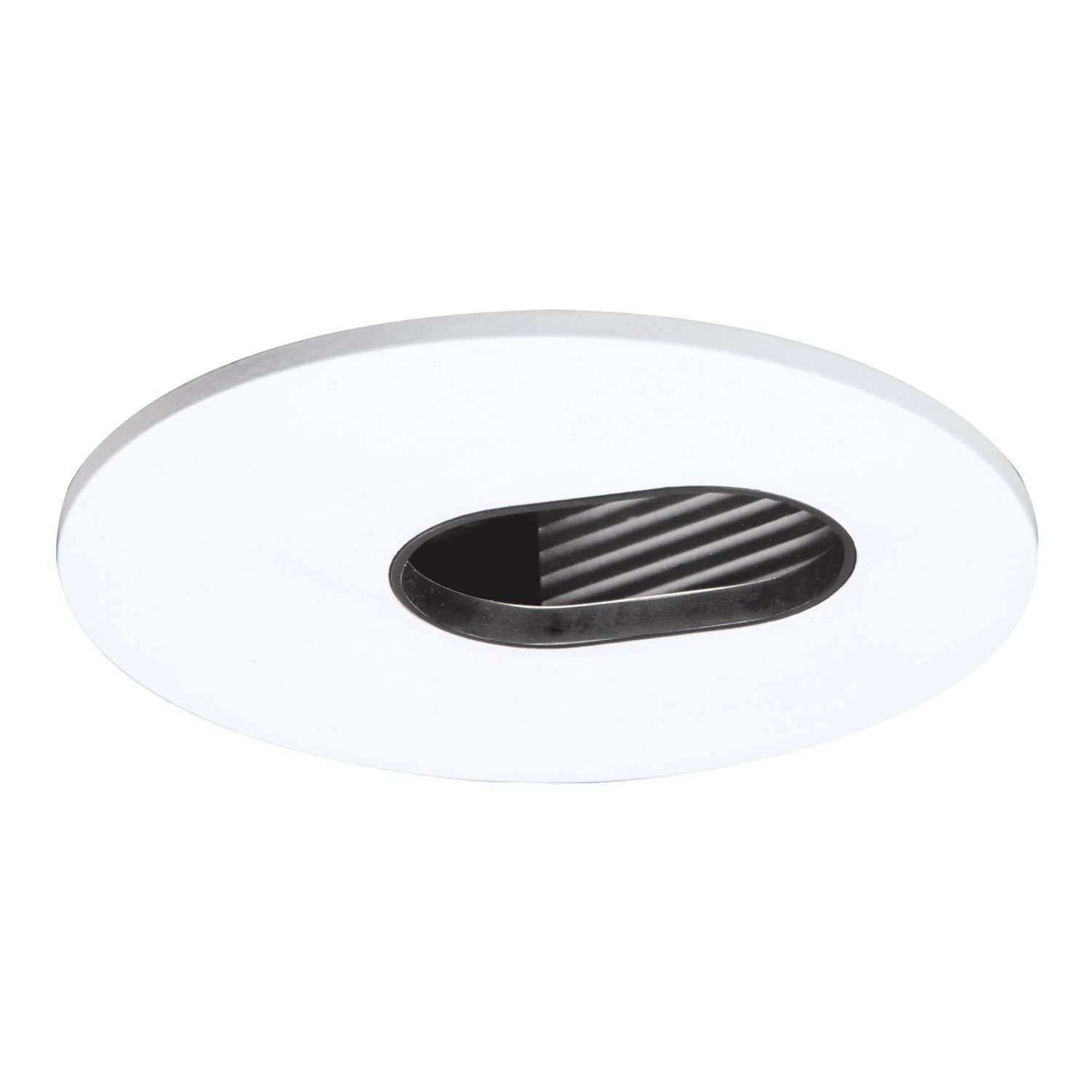 3" Trim Adjustable Slot 35 Degree Aperture White Trim with Black Baffle