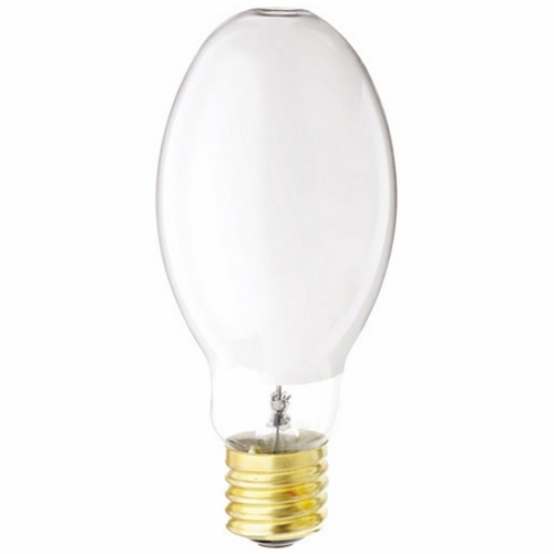 HID Mercury Vapor Lamp, Designation: H39KC-175DX, 175 WTT, ED28 Shape, E39 Mogul Base, Coated, 10000 HR, Lumens: 7800 LM Initial, 3900 DEG K Color Temperature, Cool White 50 CRI, 8-1/4 IN Length, 3-1/2 IN Diameter