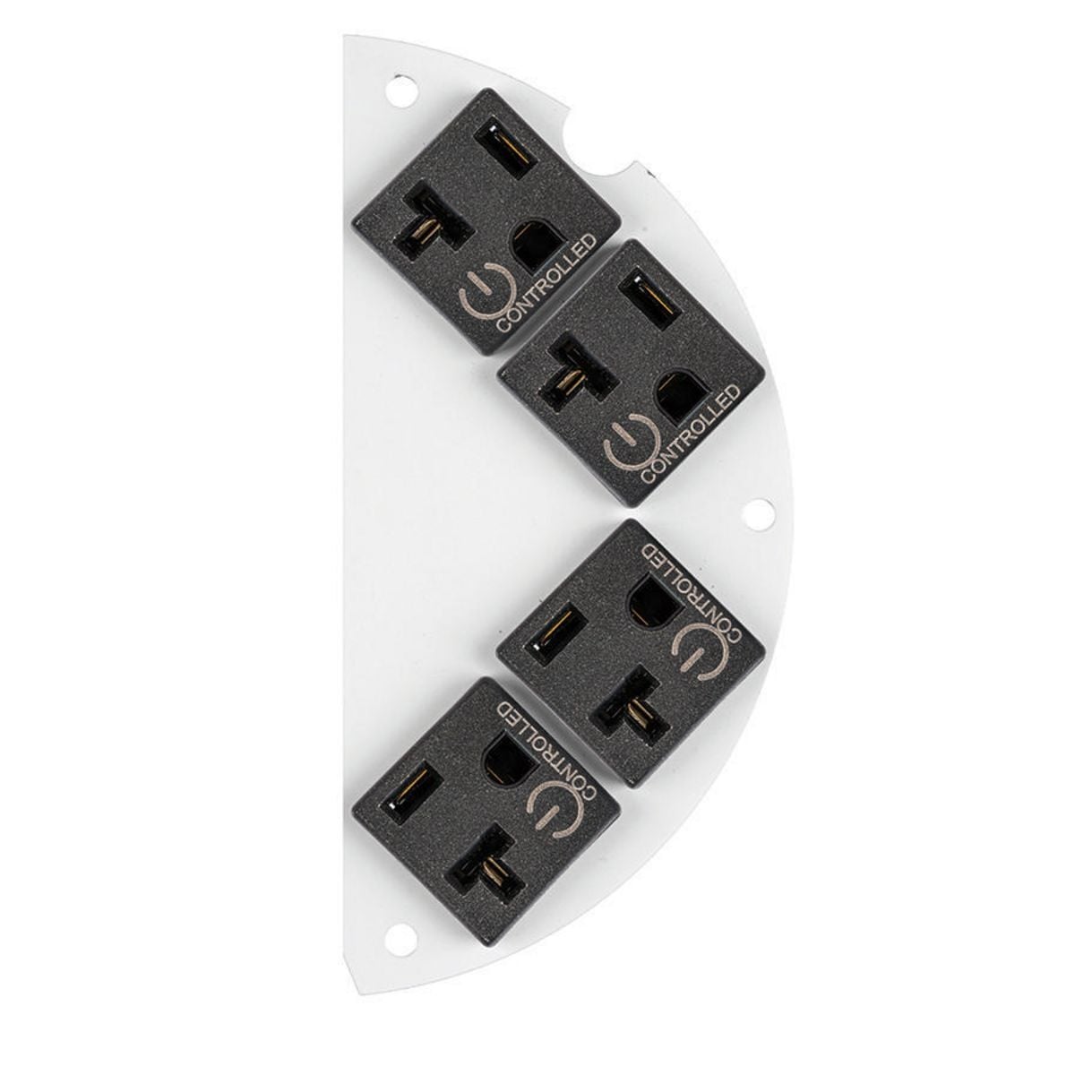 Fire Rated Poke Throughs, Recessed 6" Series, Sub Plate, 50% Right Side, (4) Controlled 20A Pre-Wired Receptacles, 1 or 2 Circuits, 18" Leads