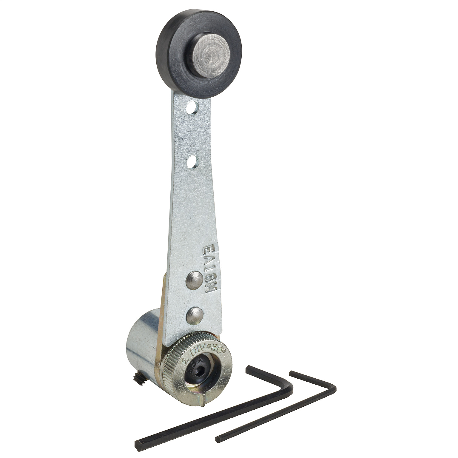9007C limit switch lever - zinc - fixed length - outside nylon roller