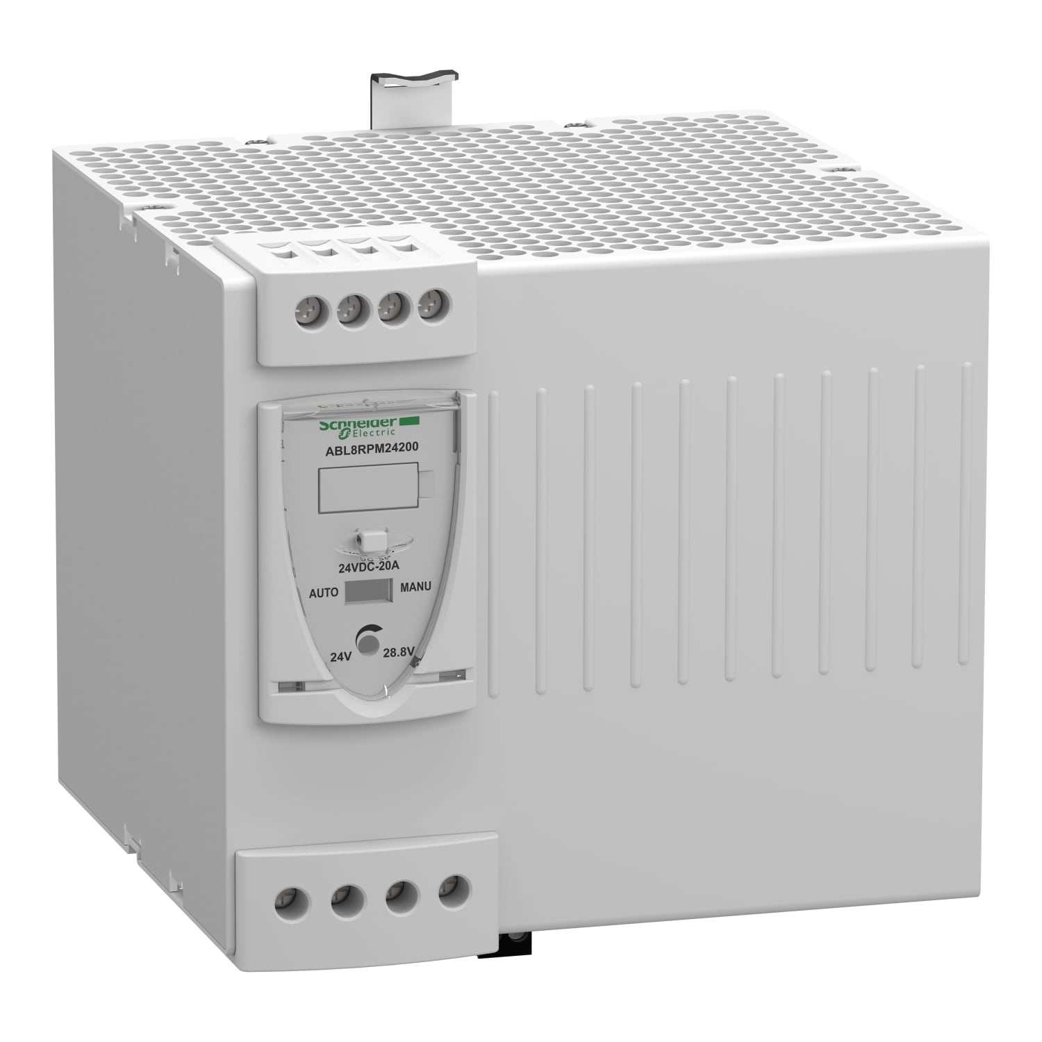 Regulated switch power supply, modicon power supply, 1 or 2 phase, 100 to 240V, 24V, 20A