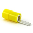 Insulated Vinyl  Blade Terminal for Wire Range 12-10, Yellow, Canister