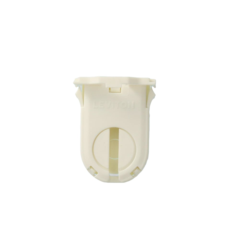 Fluorescent Lampholder, Lamp Center Snap-In, Bottom Load, White