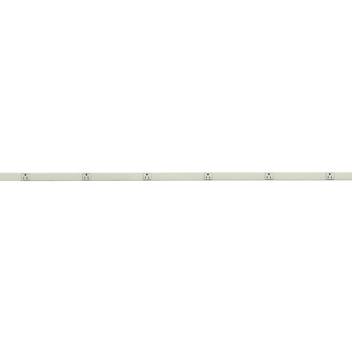 Metal PlugTrak, 15A 1 Circuit, 6 Receptacle, 6' Length, Ivory