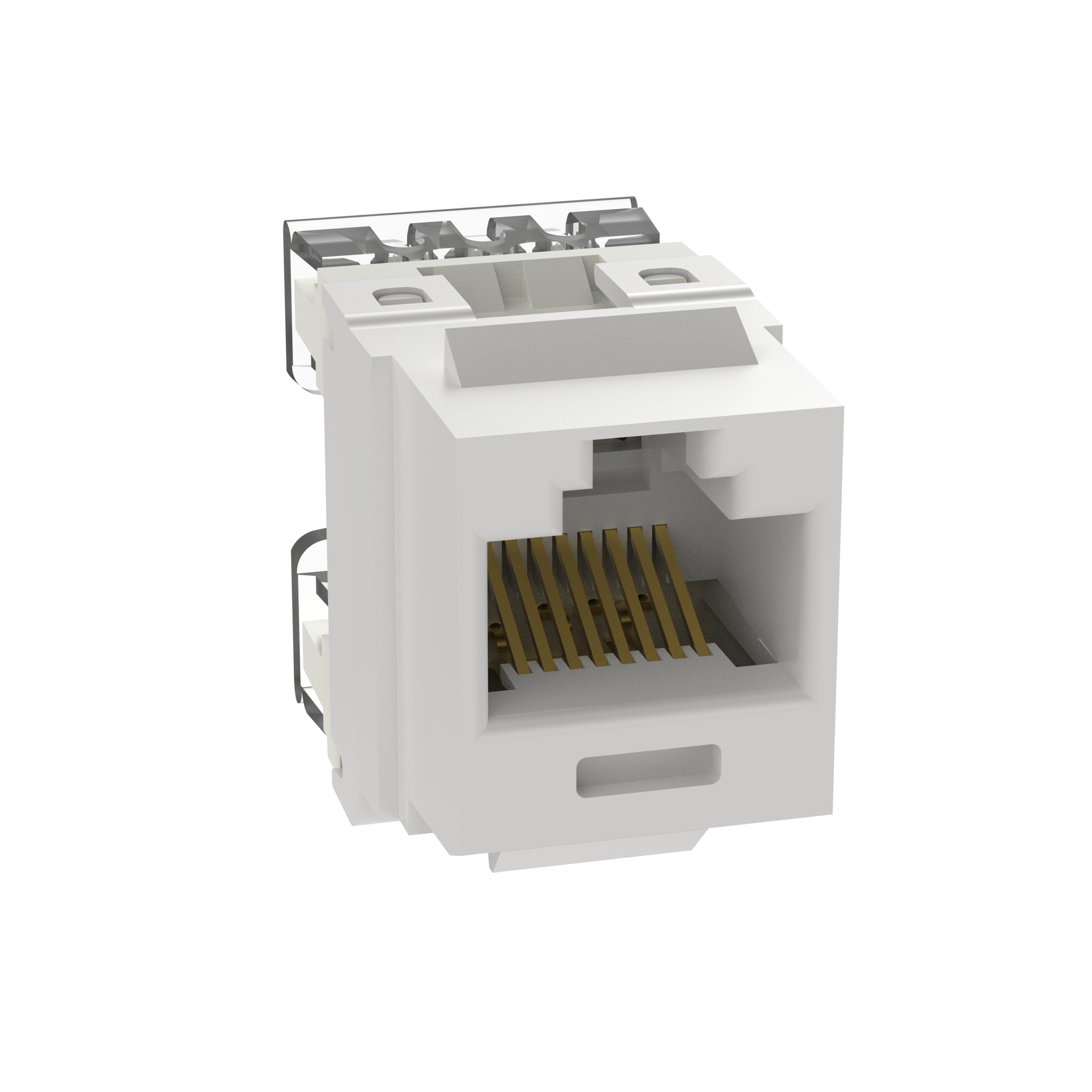 NK Cat 5e punchdown jack module - White 