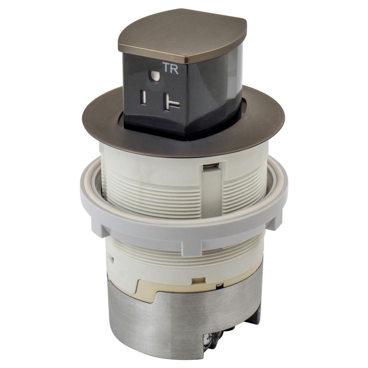 20A Kitchen Counter Receptacle, Flush Mount, Bronze
