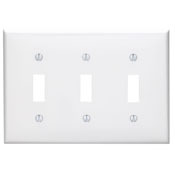 3-Gang Toggle Device Switch Wallplate, Red