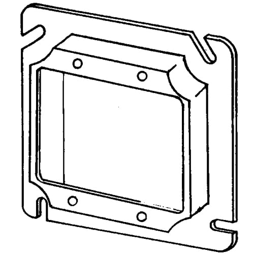 Features:Configuration Double Device, Standard:UL E18095, Material:Steel, Shape:Square, Size:4.6875 X 4.6875 X 0.625IN, Cubic Capacity:6.8CI