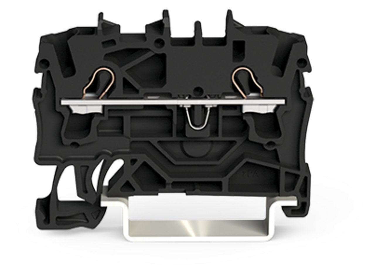 2-conductor through terminal block; 2.5 mm; suitable for Ex e II applications; side and center marking; for DIN-rail 35 x 15 and 35 x 7.5; Push-in CAGE CLAMP; 2,50 mm; black