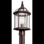 This 1 light outdoor post from the Barrie collection is a perfect outdoor embellishment with classic and sophisticated details. Made from cast aluminum, this outdoor light is able to withstand the elements and features a beautiful Tannery Bronze(TM) finish with clear beveled glass panels.