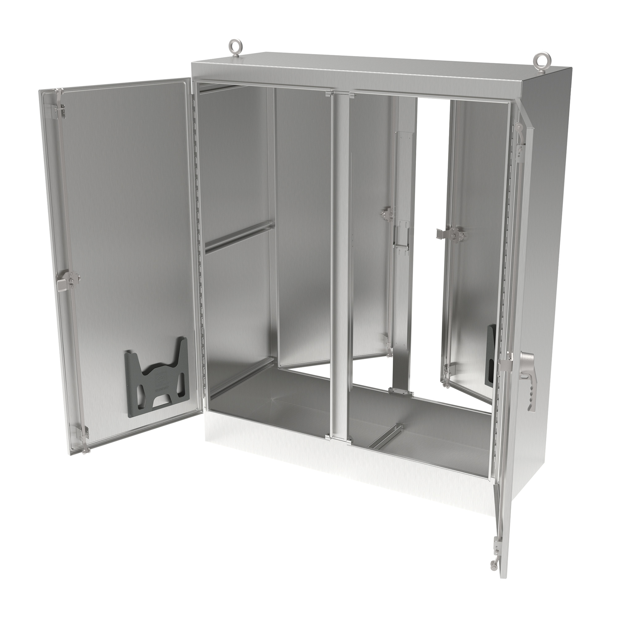 Freestand 2 Door Single Access 3Pt Type 4X, 72x60x18, Brushed, SS304