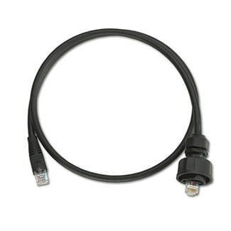 DuraPort Industrial Patch Cord, industrial plug-to-RJ45, 3 foot length, Cat 6, black.