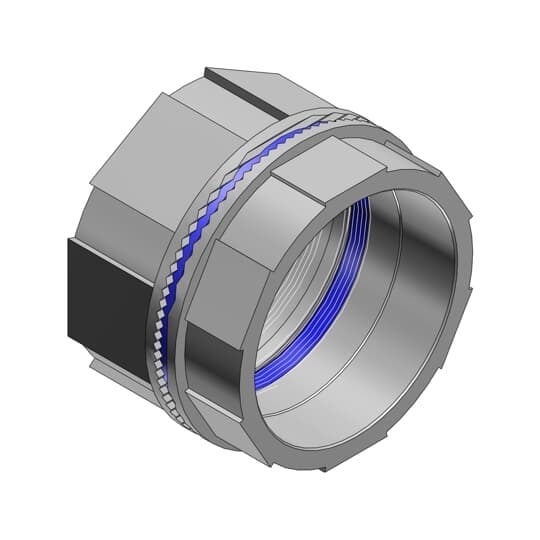 1 Inch Zinc Bulkhead Fittings with Thermoplastic Insulating Throat, Sealing Ring Nitrile (BUNA-N) for Use with Rigid/IMC Conduit