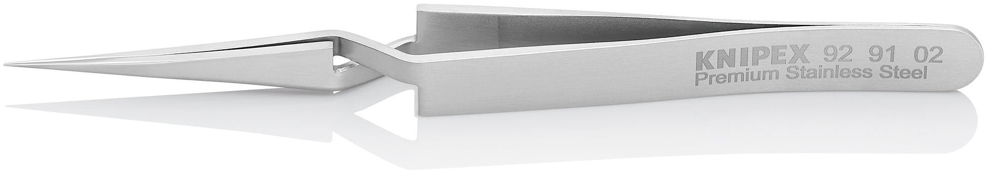 Premium Stainless Steel Gripping Cross-Over Tweezers-Needle-Point Tips, 4 3/4 in., 0.12 mm TT, 0.20 mm TW