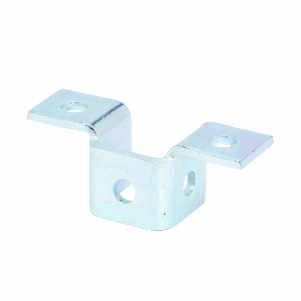 Eaton B-Line series strut fittings and accessories, 2.06" Height, 5.43" Length, 1.68" Width, .95lbs, Steel, Five hole double wing fitting, Electro-plated