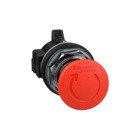 Emergency stop push button, Harmony 9001K, metal, mushroom 40mm, red, 30mm, 2 positions, turn to release, 2 C/O