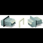 Feedthrough terminal block; lever; Plate thickness: 3 mm; 16 mm; Pin spacing 11.5 mm; 4-pole; CAGE CLAMP; 16,00 mm; gray