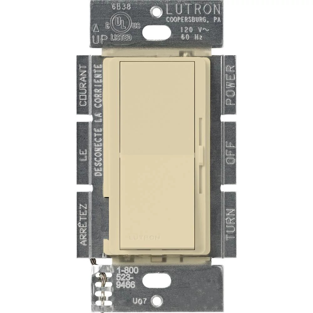 Lutron Diva 3-Speed 2A Fan Control, Single-Pole/3-Way, Ivory