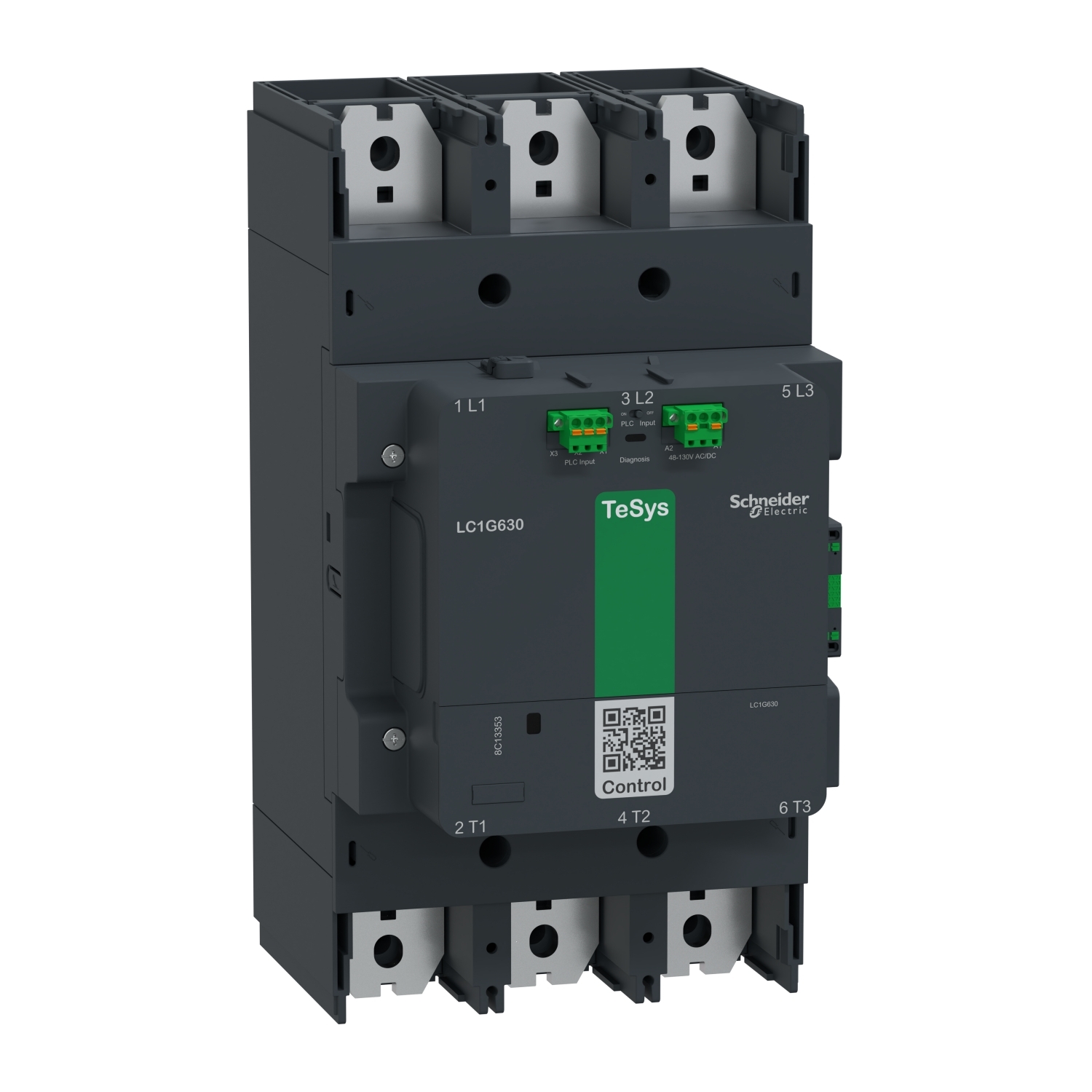 Contactor, high power, TeSys Giga, advanced version, AC-3, <= 440V, 800A, 3 pole/NO, 48-130VAC/DC coil