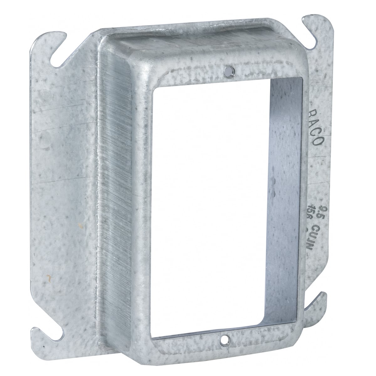 4 In. Square Single Device Covers, Raised 1-1/4 In.