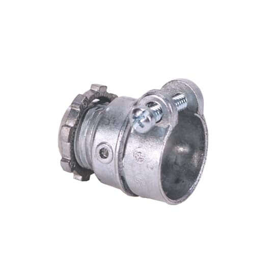 Connector, Insulated Straight Squeeze-Type, Size 1/2 Inch, Clamping Range 0.74 Inch - 0.92 Inch, Length 1.43 Inch, Die Cast Zinc