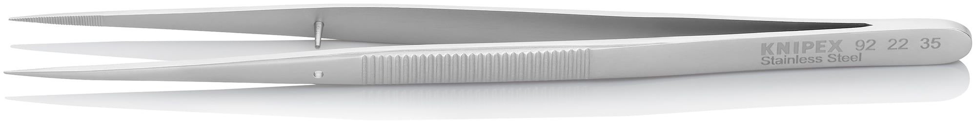 Stainless Steel Gripping Tweezers-Pointed Tips, 6 in., 0.50 mm TT, 0.50 mm TW