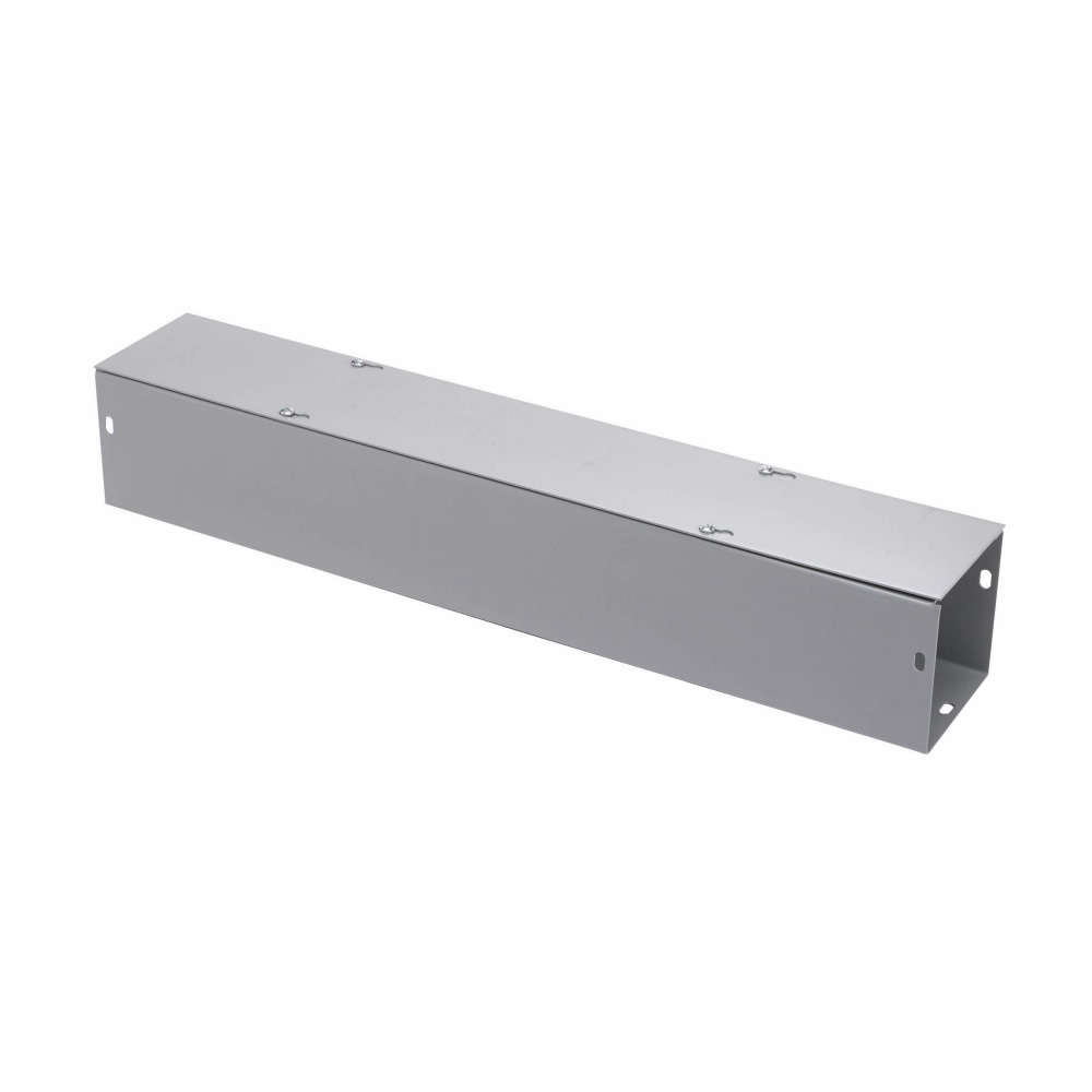 Eaton B-Line series wireway, 10" height, 60" length, 10" width, G NK wireway, Thru holes, No knockouts, Screw cover, NEMA 1, Steel, Plated screws, ANSI 61 gray, 14 gauge