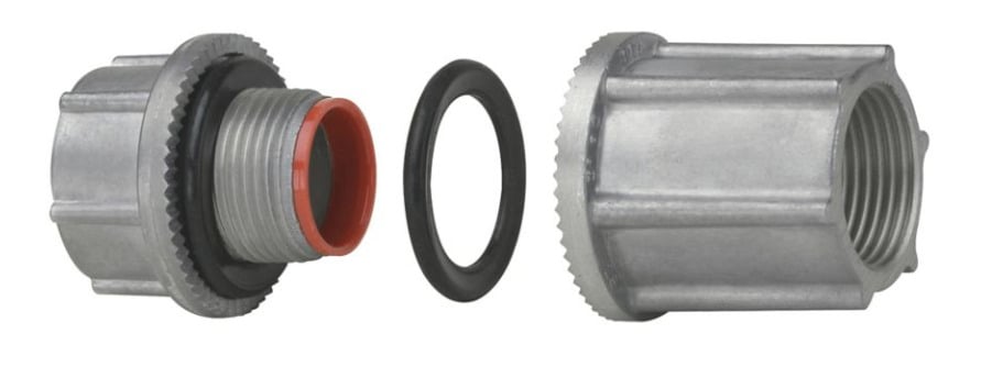 STTBA 7 Threaded Through Bulkhead Fitting, 2-1/2 in, For Use With Rigid/IMC Conduit, Aluminum