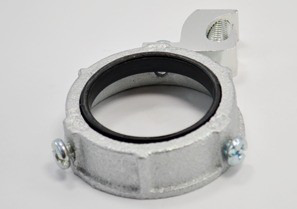 Threadless Bushing, Insulated, Grounding, Malleable Iron, Size 2 Inch, 14-1/0 Lug