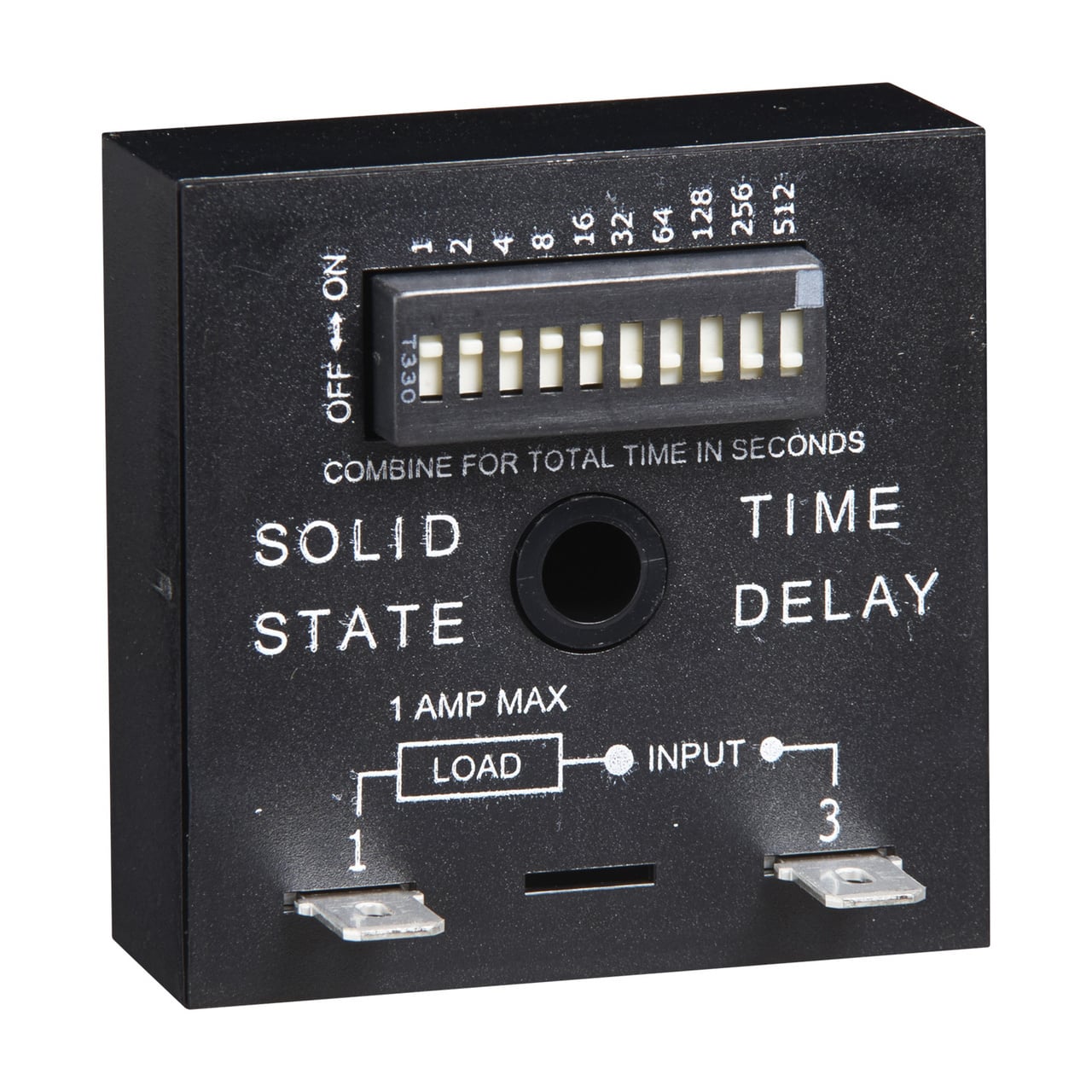 The TDU Series are encapsulated solid-state, delay-on-make timers that combine digital timing circuitry with universal voltage operation. The TDU offers DIP switch adjustment allowing accurate selection of the time delay over the full time delay range. This series is an excellent choice for process control systems and OEM equipment. Operation (Delay-on-Make): Upon application of input voltage, the time delay begins. The output is de-energized before and during the time delay. At the end of the time delay, the output energizes and remains energized until input voltage is removed. Reset: Removing input voltage resets the time delay and output.