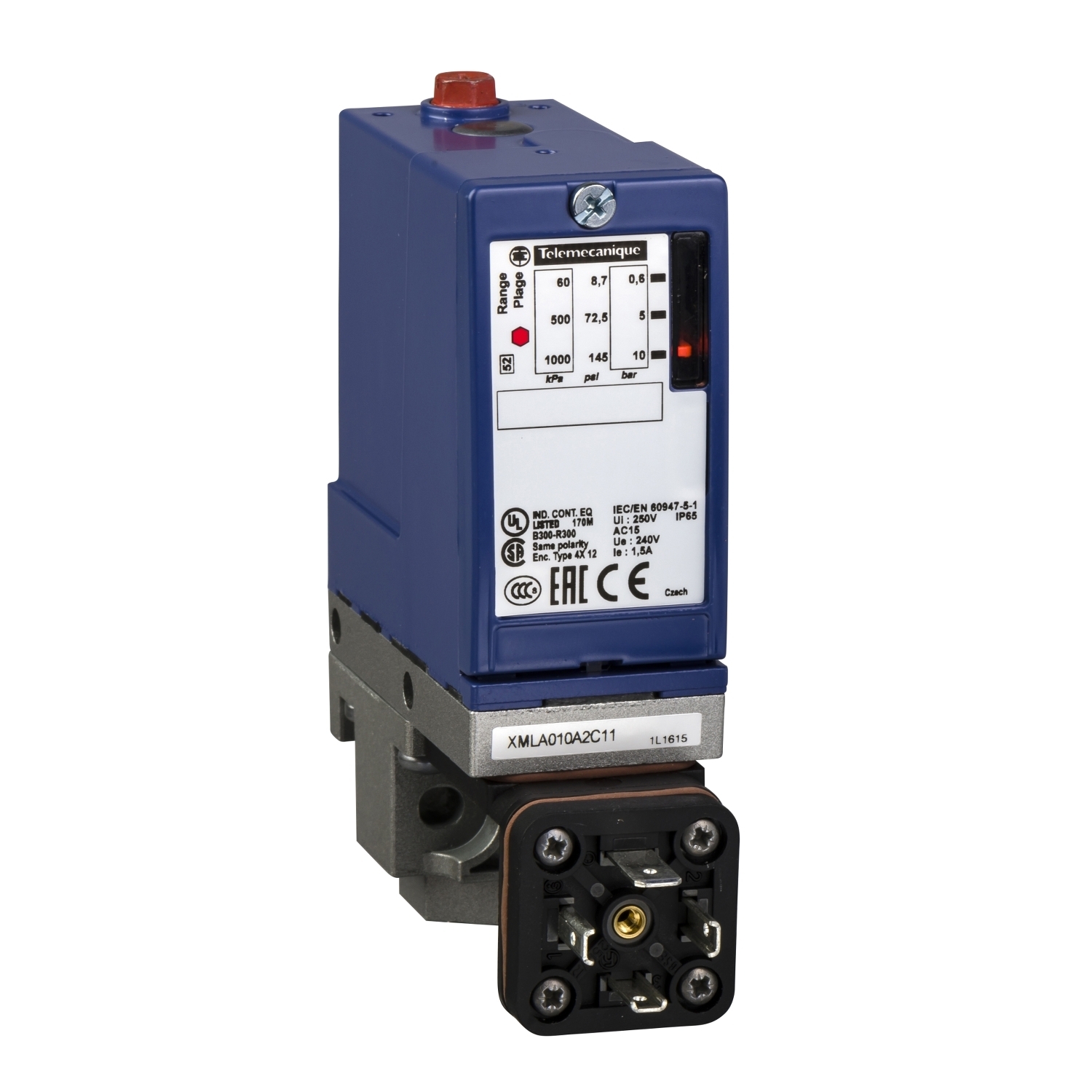 pressure switch XMLA 10 bar - fixed scale 1 threshold - 1 C/O