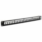 Patch Panel, Jack, Unloaded, 24-Port,19" W X 1.75" High