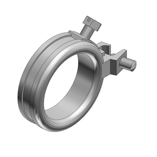 6 Inch Blackjack Grounding Bushing, Malleable Iron Zinc Plated, Wire Range 6 to 4/0 for Use with Threaded or Threadless Rigid/IMC Conduit