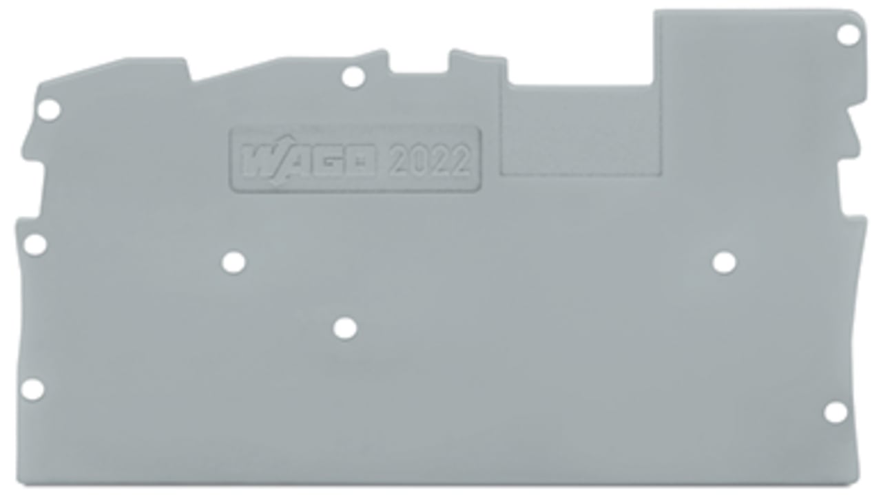 End and intermediate plate; 1 mm thick; gray