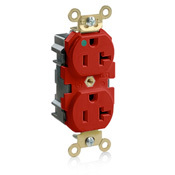 20 Amp, 125 Volt, Modular Duplex Receptacle, Hospital Grade, Red