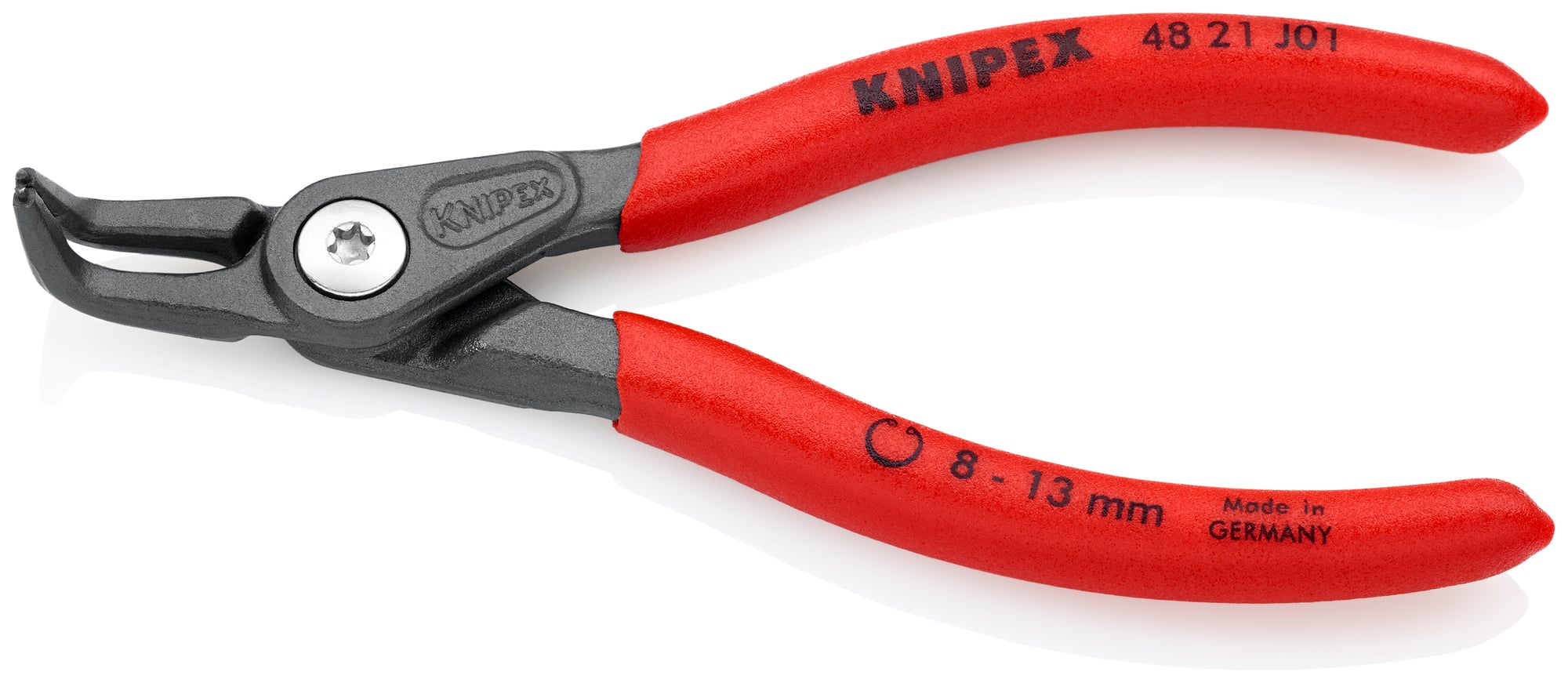 Internal 90° Angled Precision Snap Ring Pliers, 5 1/4 in., Non-slip plastic, 1/32 in. Tips