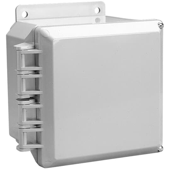 Circuit Safe Polycarbonate NEMA Enclosure Assembly with external-hinge opaque cover, 14 Inches x 12 Inches x 6 Inches