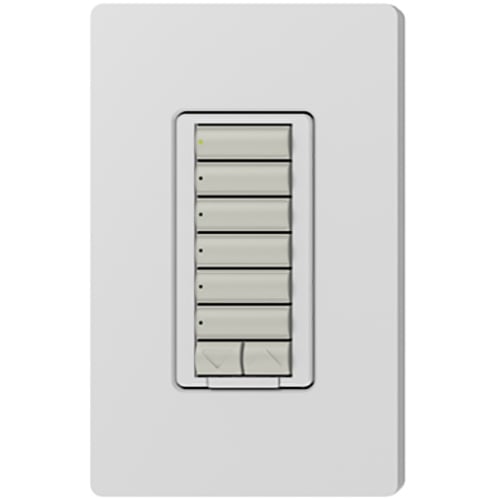 Lutron RadioRA 2 seeTouch Wall Mount Designer Keypad, 6 Button with Raise/Lower - Palladiom