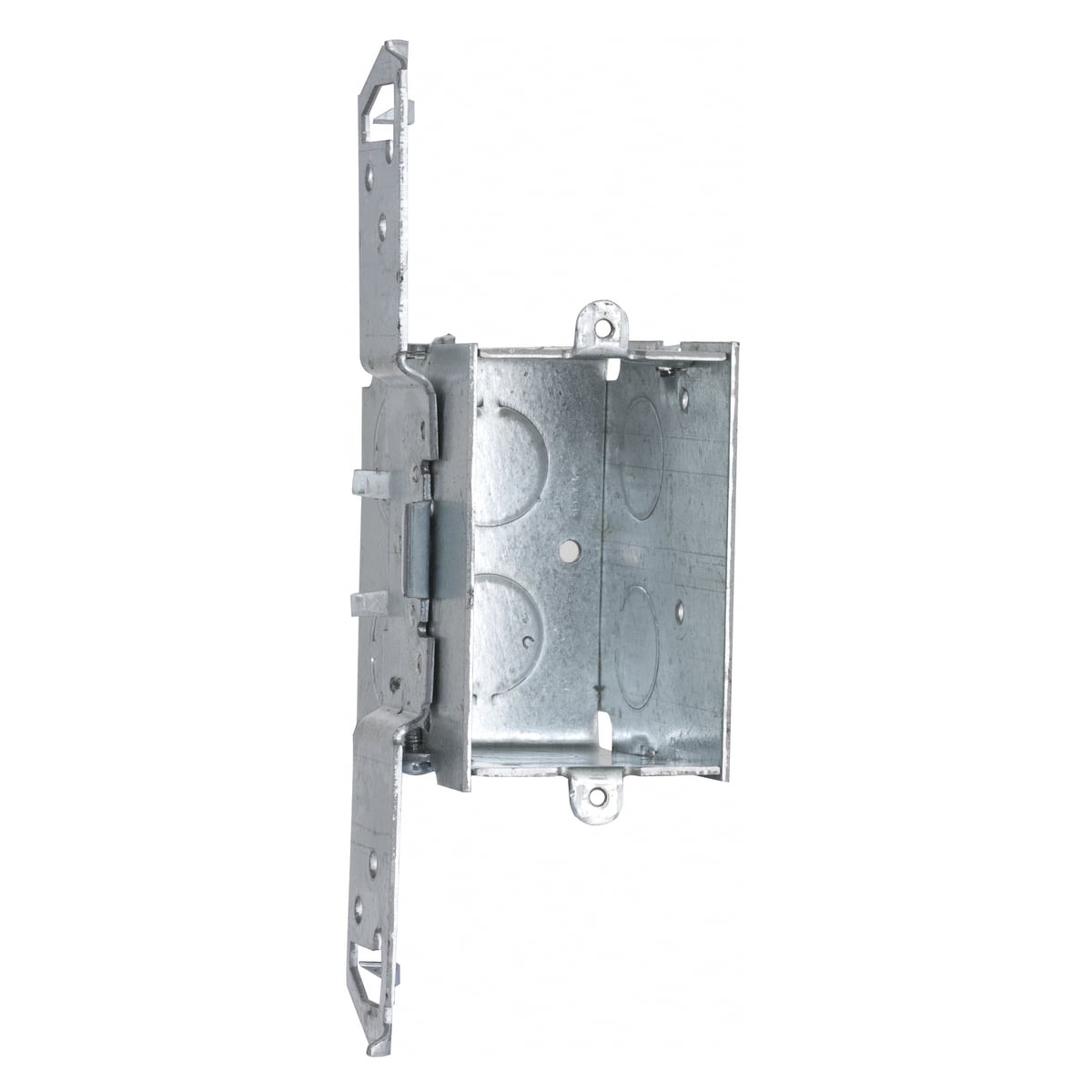 2-1/2 In. Dp. Switch Box - Gangable with Conduit KO's, TS Brkt, 1/2In.Setback