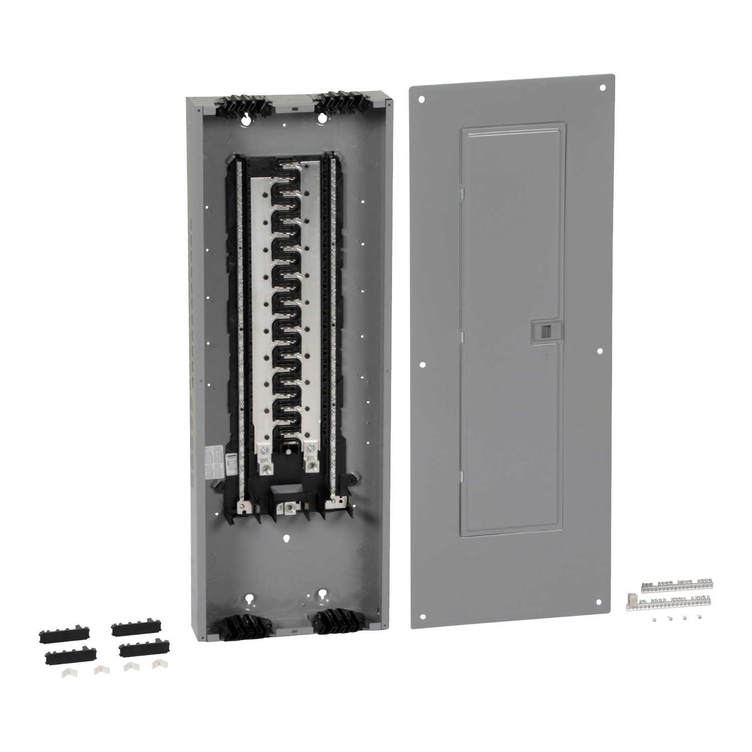 HOM4284L225PQGC Homeline Load center, Homeline, 1 phase, 42 spaces, 84 circuits, 225A convertible main lugs, PoN, NEMA1, Qwik-grip, gnd bar