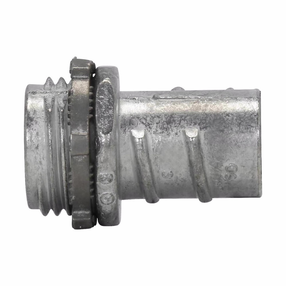 Eaton Crouse-Hinds series screw-in type connector, FMC, Straight, Non-insulated, Zinc die cast, 1"