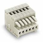 1-conductor female connector; CAGE CLAMP; 0.5 mm; Pin spacing 2.5 mm; 5-pole; 100% protected against mismating; 0,50 mm; light gray