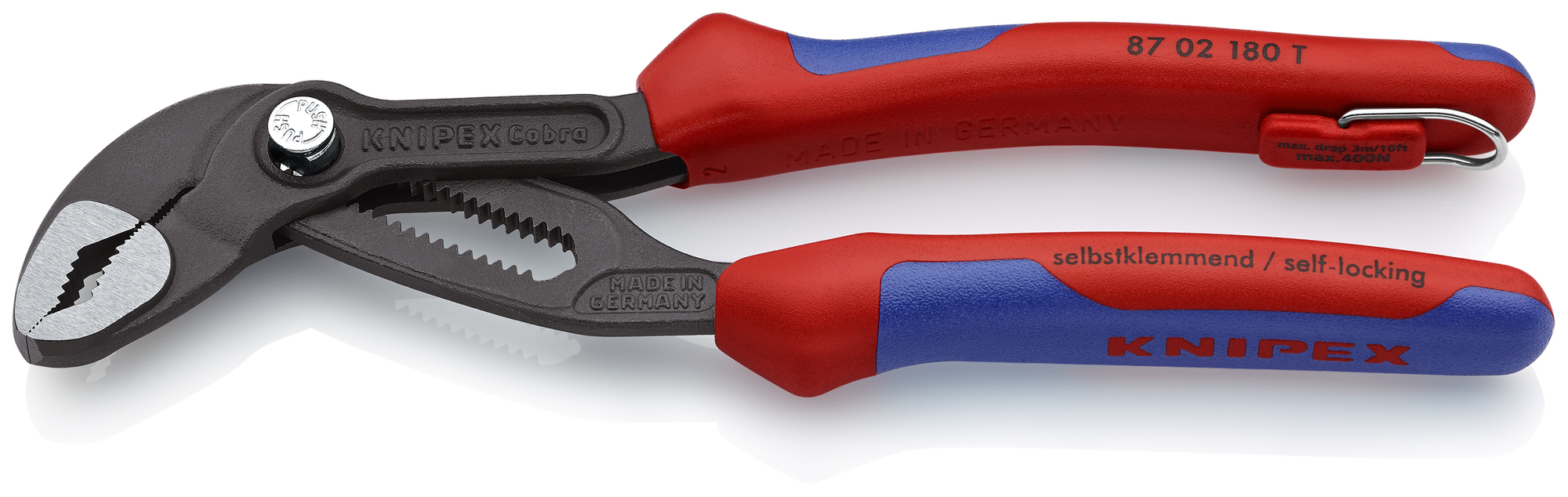 Cobra Water Pump Pliers-Tethered Attachment, 7 1/4 in., Multi-Component