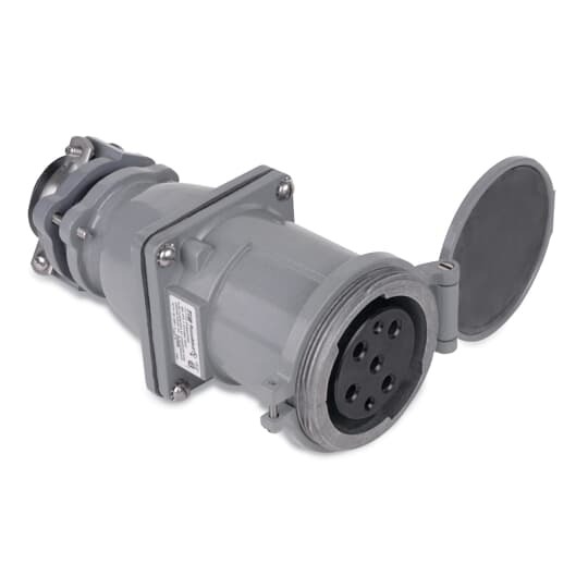 MaxGard Female Flap Cap Connector, 60 Amp, 3 Pole 4 Wire, 30 480V, 60Hz