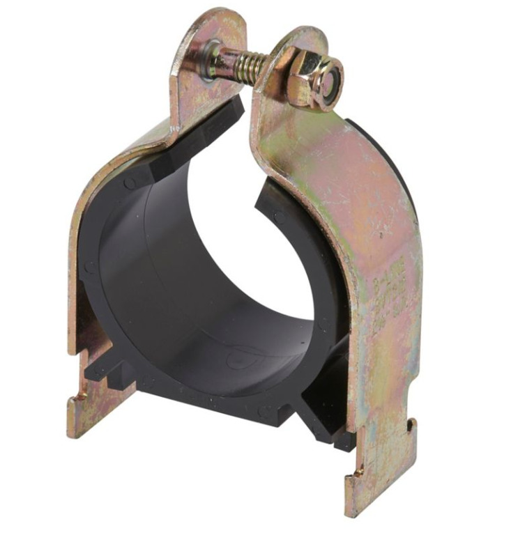BVT212YZN Vibra-Clamp 2-Piece Pipe Clamp, 2 in Conduit, 800/125 lb Load, 2-1/8 in OD, Low Carbon Steel