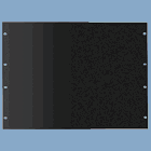 Rack Panel for 19-in. Racks, 4U, Black, Steel