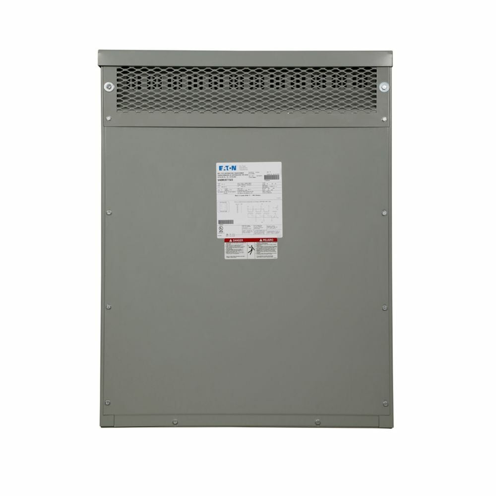 Eaton General purpose ventilated transformer, DT-3 (3-phase), PV 480V, Taps: 2 at +2.5% /4 at -2.5%, SV 208Y/120V, 150?C rise w/ 200?C insulation systeam, 15 kVA, EE