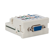 Multimedia Outlet System, VGA Enhanced Video Connector, PC End, Female to 110-Style, Light Almond