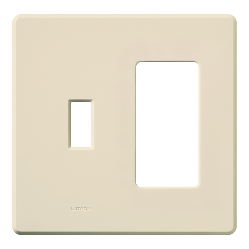 Fassada, Gloss, Combination Traditional/Designer wallplate in light almond